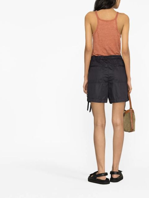 ISABEL MARANT drawstring cotton shorts - Grey - zdjęcie produktu nr 2