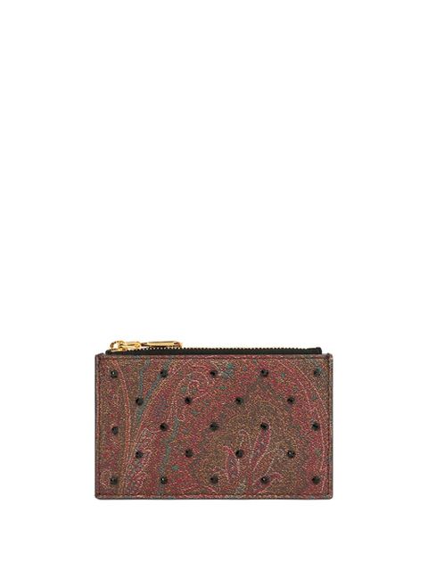 ETRO rhinestone paisley cardholder - Brown - zdjęcie produktu nr 1
