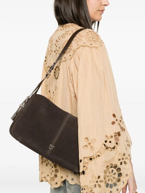 PINKO medium Keeper suede shoulder bag - Brown - zdjęcie produktu nr 2