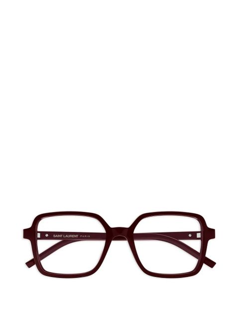 Saint Laurent Eyewear square-frame glasses - Red - zdjęcie produktu nr 1