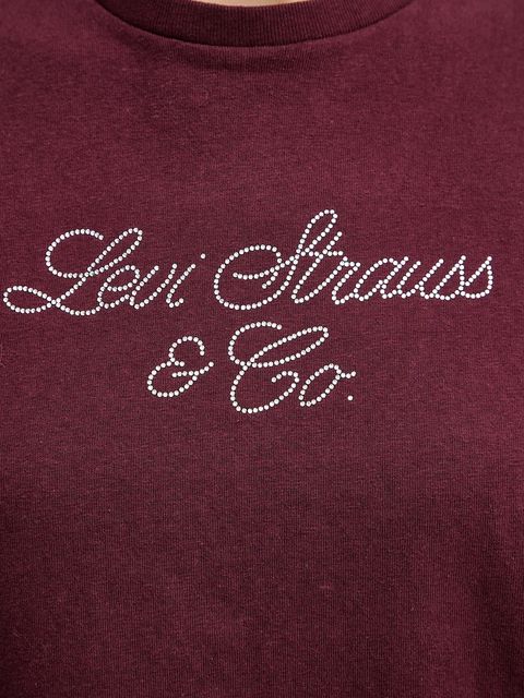 Levi's t-shirt bawełniany damski kolor bordowy A2226