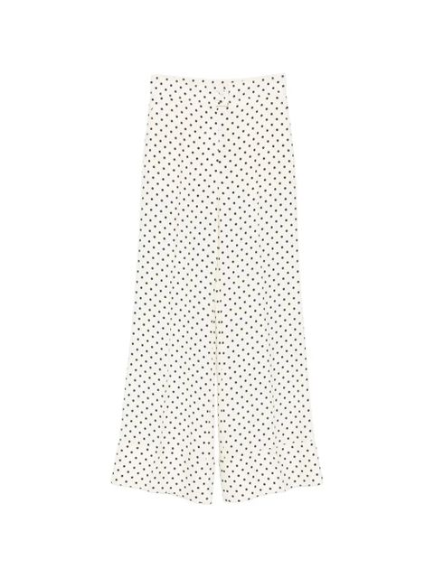 Valentino Garavani polka-dot wide-leg trousers - Neutrals - zdjęcie produktu nr 1