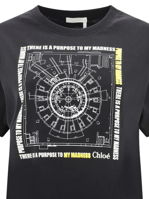 Chloé graphic-print T-shirt - Black - zdjęcie produktu nr 2