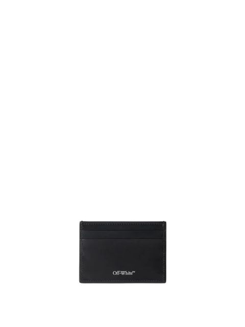 Off-White Diagonal leather card holder - Black