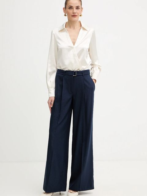 Guess spodnie ZANITA damskie kolor granatowy szerokie high waist W5BB13 W2422 - zdjęcie produktu nr 2