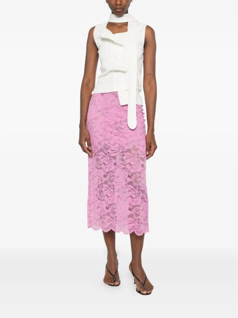Rabanne lace pencil midi skirt - Pink - zdjęcie produktu nr 2