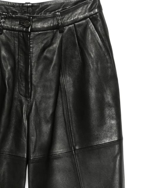 Alysi panelled leather shorts - Black
