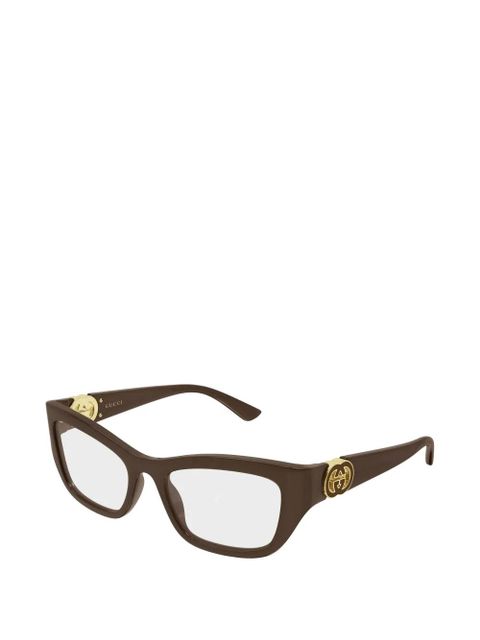 Gucci Eyewear Interlocking G cat-eye glasses - Brown - zdjęcie produktu nr 2