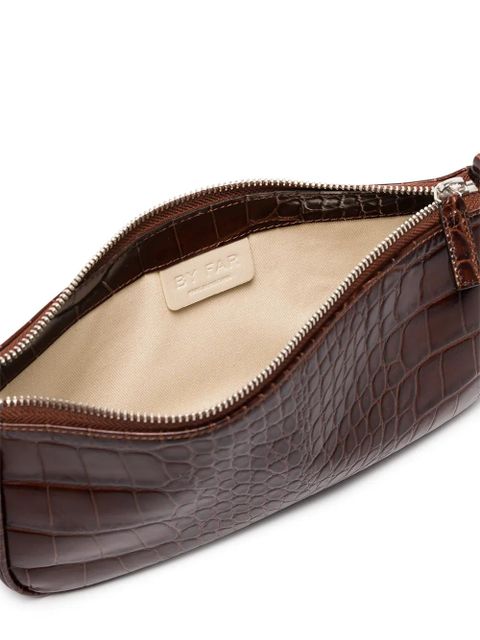 BY FAR crocodile-embossed shoulder bag - Brown