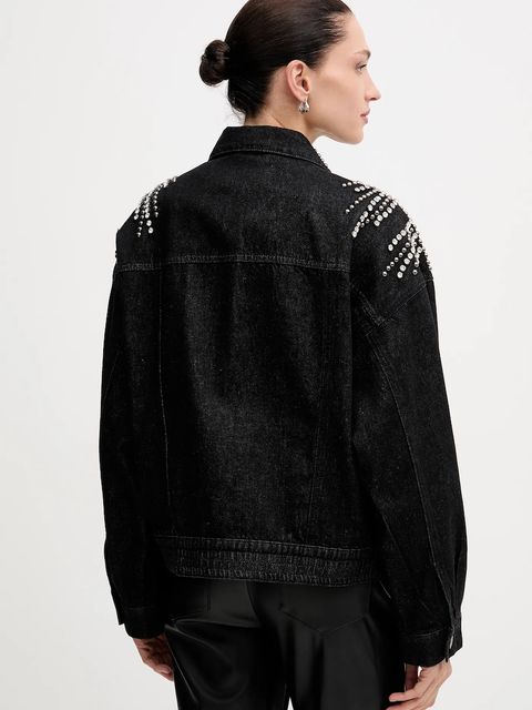 Gestuz kurtka jeansowa kolor czarny przejściowa 10910794 - zdjęcie produktu nr 2