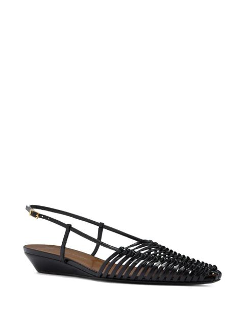Giuseppe Zanotti braided leather jane ballerina - Black