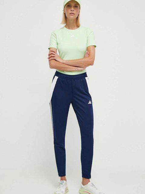 adidas Performance spodnie treningowe Tiro 24 kolor granatowy z aplikacją IS1006