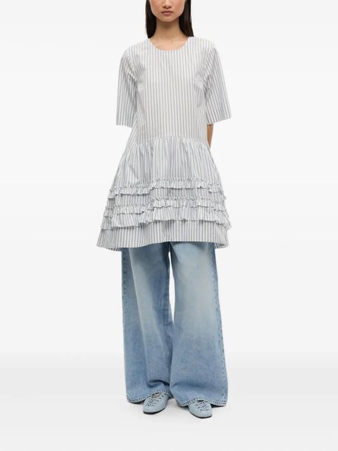 GANNI lace-up ballet flats - Blue