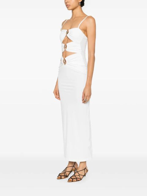 Christopher Esber Pierced Orbit maxi dress - White
