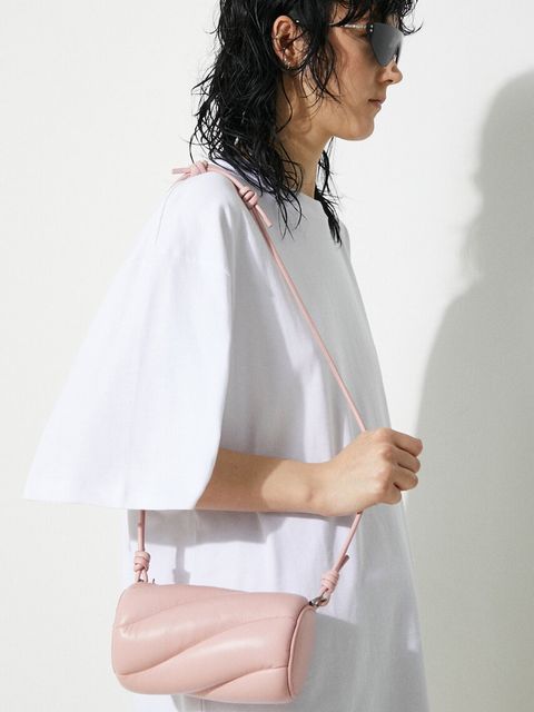 Fiorucci torebka skórzana Baby Pink Leather Mini Mella Bag