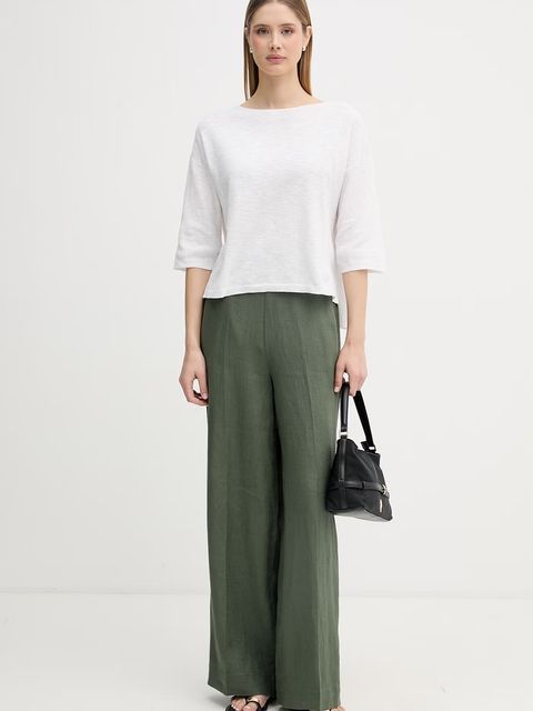 United Colors of Benetton spodnie damskie lniane - zdjęcie produktu nr 1