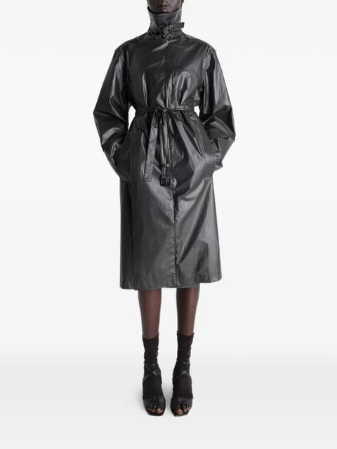 LEMAIRE belted collar wrap coat - Black - zdjęcie produktu nr 2