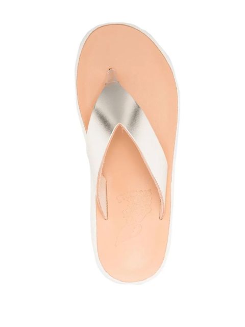 Ancient Greek Sandals leather metallic sandals - Gold