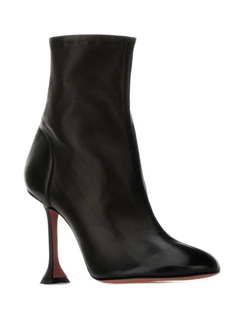 Amina Muaddi 95mm Iris leather boots - Black - zdjęcie produktu nr 2