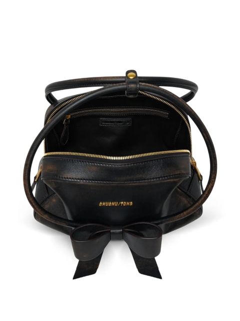 SHUSHU/TONG bow ring-handle shoulder bag - Black
