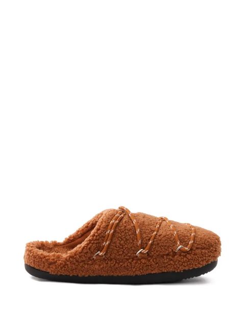 Moon Boot teddy slip-on slippers - Brown - zdjęcie produktu nr 1