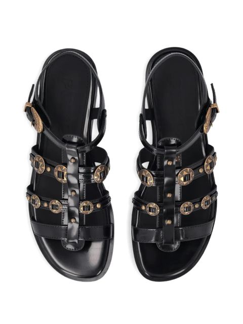 PINKO buckle stud-embellished sandals - Black