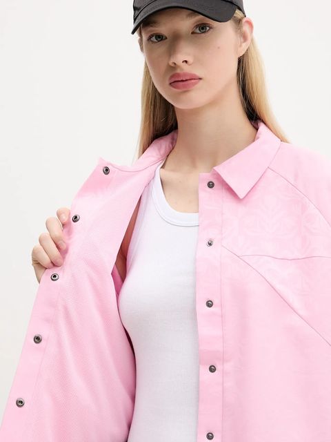 adidas kurtka House of Tiro kolor różowy przejściowa JL7648