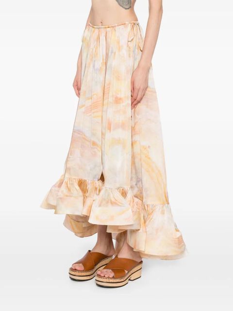 ZIMMERMANN Flounce maxi skirt - Yellow