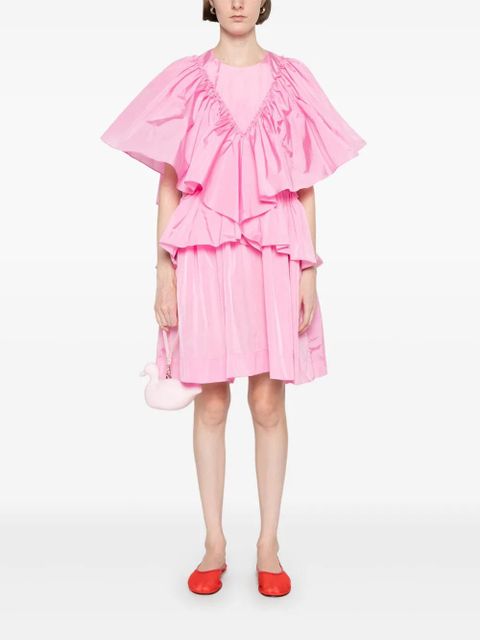 Simone Rocha ruffle-detailed mini dress - Pink