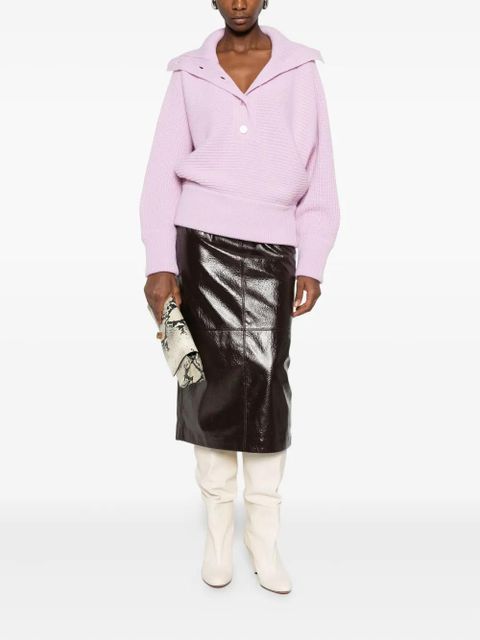 Magda Butrym high-neck button-placket jumper - Pink - zdjęcie produktu nr 2