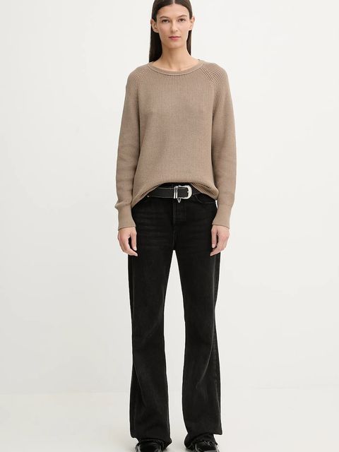 Marc O'Polo sweter bawełniany damski kolor beżowy 600605960109