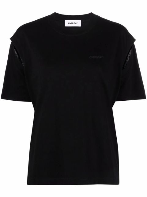 AMBUSH slit-detail cotton T-shirt - Black - zdjęcie produktu nr 1