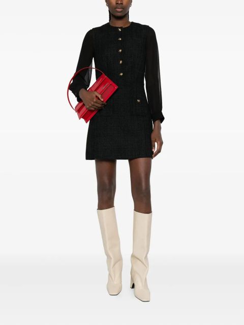 SANDRO button-detailed tweed mini dress - Black - zdjęcie produktu nr 2