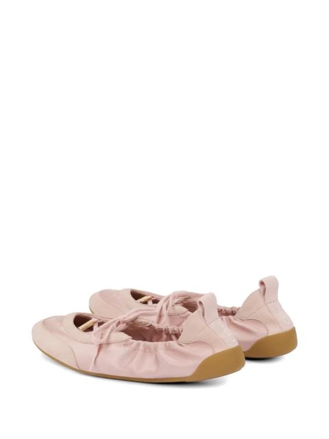 Chloé lace-up ballet flats - Pink