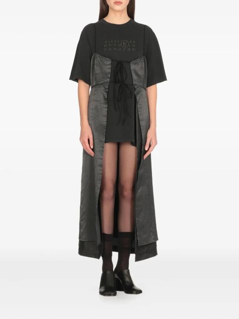 MM6 Maison Margiela lace-up flared dress - Black - zdjęcie produktu nr 2