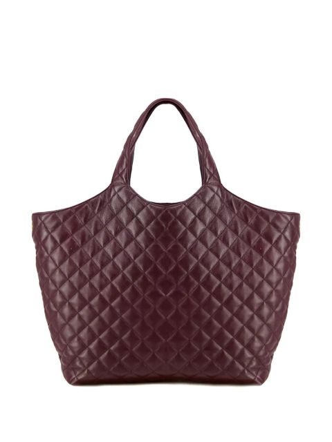 Saint Laurent Icare quilted logo tote bag - Purple - zdjęcie produktu nr 2