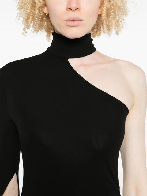 Alexander Wang asymmetric draped midi dress - Black