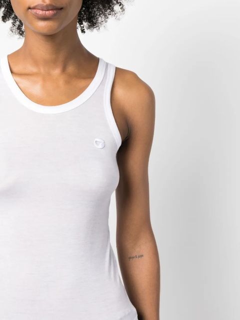 Coperni semi-sheer racerback top - White