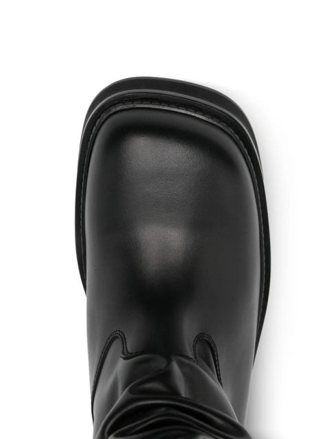 The Attico 35mm Passeggiata leather knee-high boots - Black