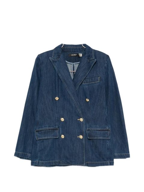 Lauren Ralph Lauren double-breasted denim jacket - Blue - zdjęcie produktu nr 1
