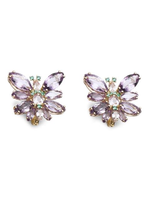 Dolce & Gabbana 18K yellow gold Butterfly multi-stone earrings - zdjęcie produktu nr 1