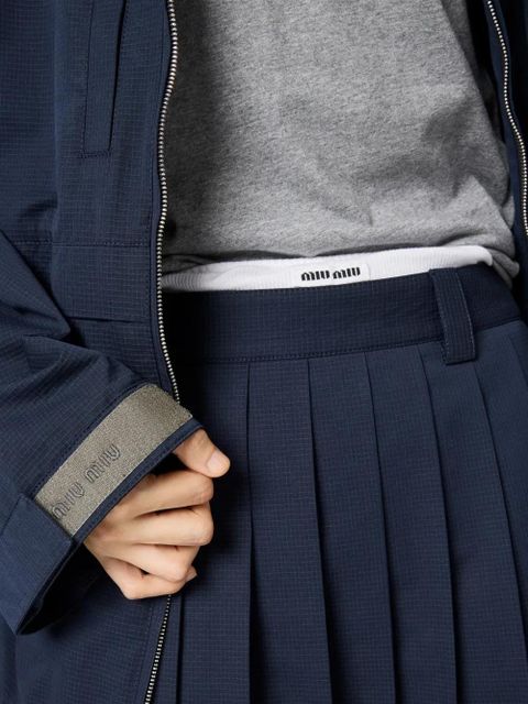 Miu Miu drawstring parka coat - Blue