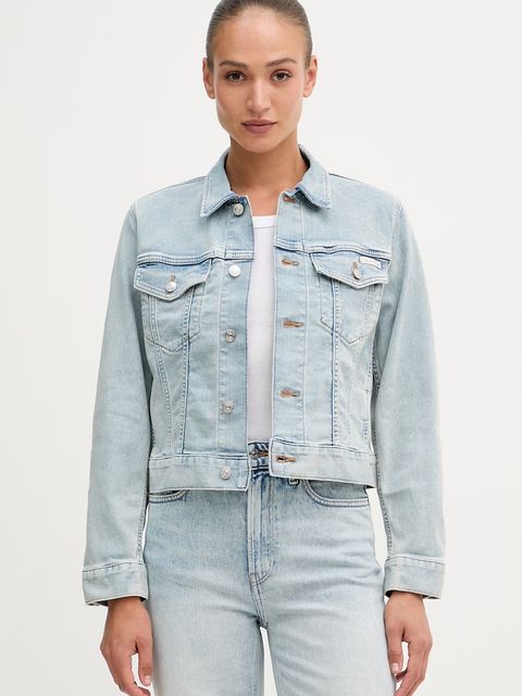Calvin Klein Jeans kurtka jeansowa damska z bawełną - zdjęcie produktu nr 1