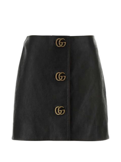 Gucci leather mini skirt - Black - zdjęcie produktu nr 1