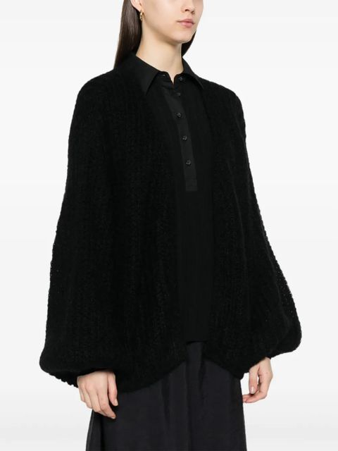 TOTEME puff-sleeve cardigan - Black