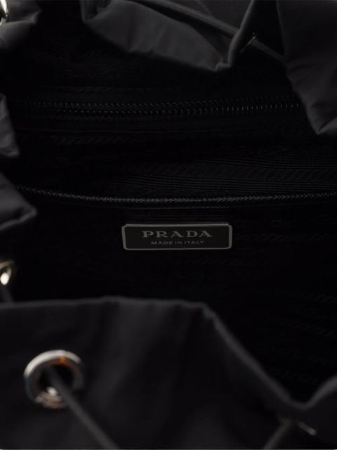 Prada zipper logo-detail backpack - Black