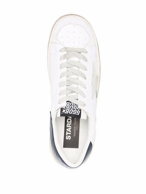Golden Goose star-patch lace-up sneakers - White