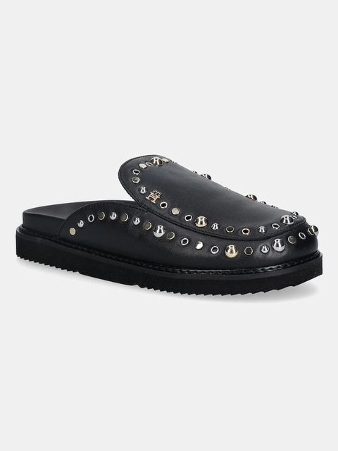 Tommy Hilfiger klapki TH EMBELLISHED PINS MULE damskie kolor czarny FW0FW09166 - zdjęcie produktu nr 1
