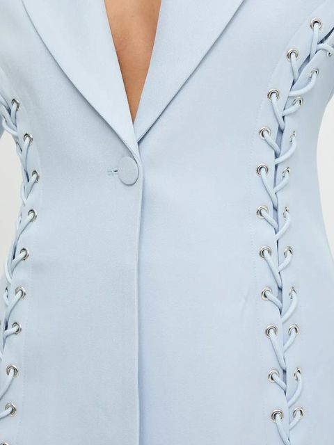 Answear.LAB marynarka kolor niebieski jednorzędowa gładka