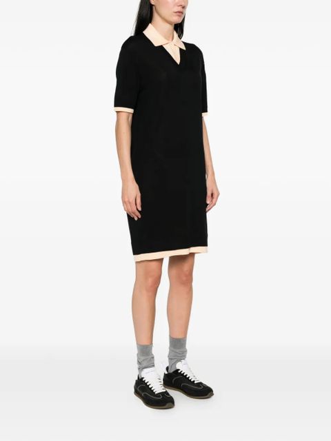 Moncler polo-collar mini dress - Black